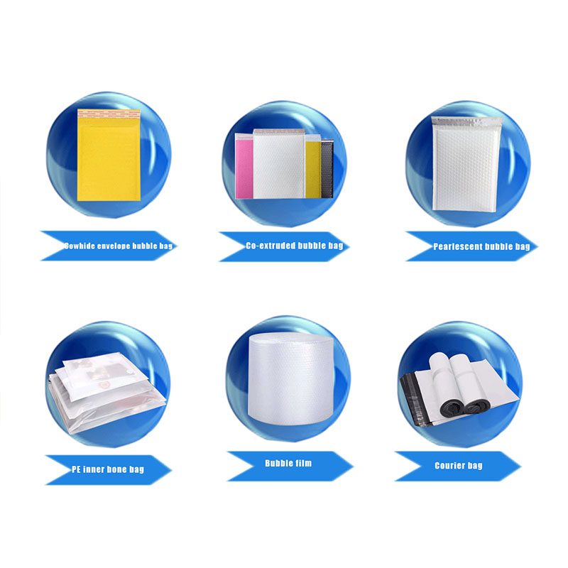 προσαρμοσμένες εκτυπώσεις ανθεκτικές στις κραδασμούς λευκών φυσαλίδων μαξιλαροθήκες συσκευασία αποσκευών πλαστική σακούλα συσκευασίας